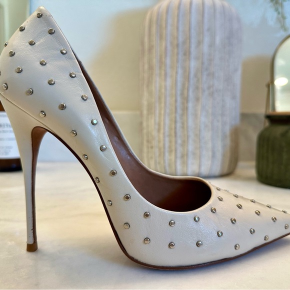 BCBG White Studded Heels - Picture 1 of 5